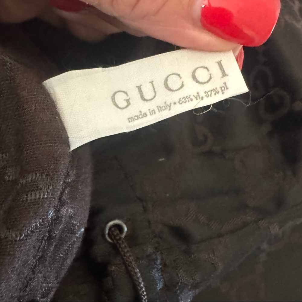 Authentic Gucci Satin GG signature Drawstring Dust Bag Cover 18" X 20" - Picture 3 of 4